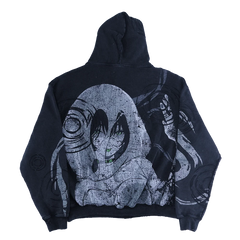 Holy Sheet: BOO! Distressed Zip-Up Hoodie