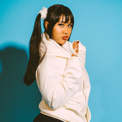 Cream Embossed Hoodie