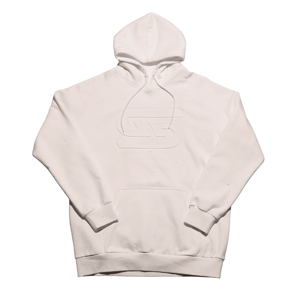 Cream Embossed Hoodie