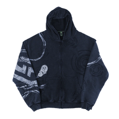 Holy Sheet: BOO! Distressed Zip-Up Hoodie