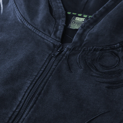 Holy Sheet: BOO! Distressed Zip-Up Hoodie